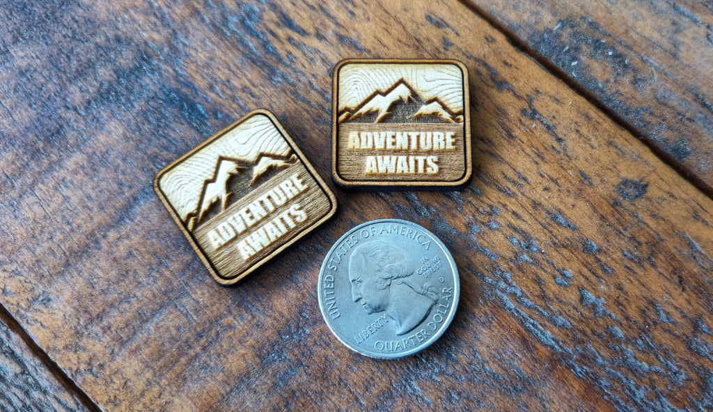 Adventure Awaits 1" Velcro Wood Cut Ranger Eyes