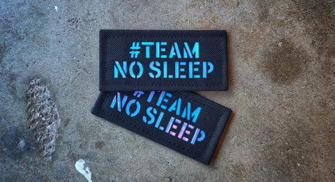 #TeamNoSleep 4" Laser Cut Patch