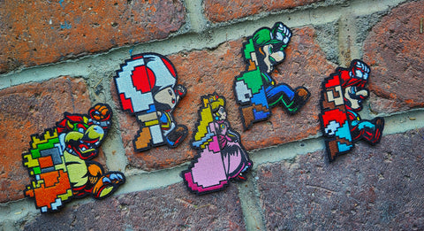 #Mario Pixel/3D Embroidery Patches