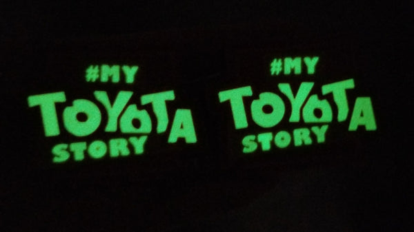 My Toyota Story v4 Glow 2.5" PVC Rubber Velcro Patch Pair