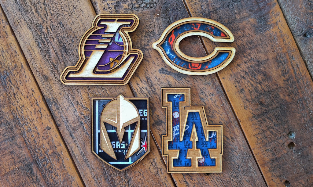 Team Logo Laser Wood Cut/Fabric Patch or Magnet – Amaesing Decals & Patches