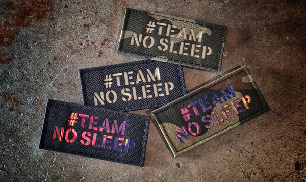 #TeamNoSleep 4" Laser Cut Patch