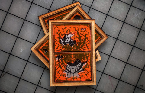 Black Widow Laser Cut Wood/Acrylic Frame Patch