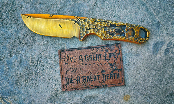 Live A Great Life, Die A Great Death Leather Patch