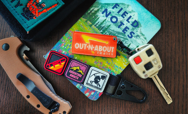 Out n About Trails Keychain RE Patch Tag