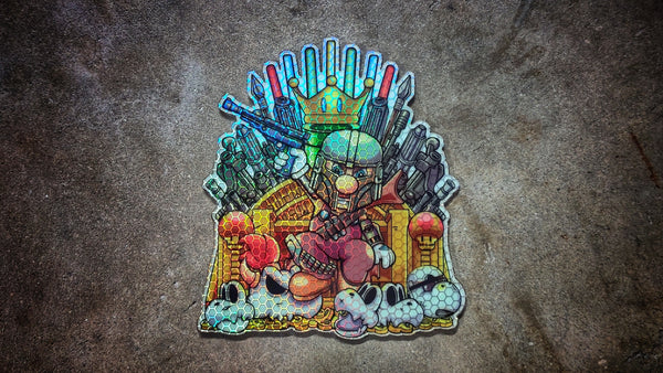 MarioWars Throne Edition Laser Cut Acrylic Patch