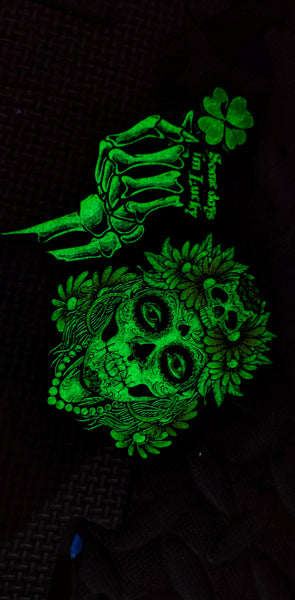 Some Days I'm Lucky / La Muerta Acrylic Patches