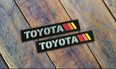 Toyota 3 Stripe Laser Cut Reflective 4.5" Velcro Patch